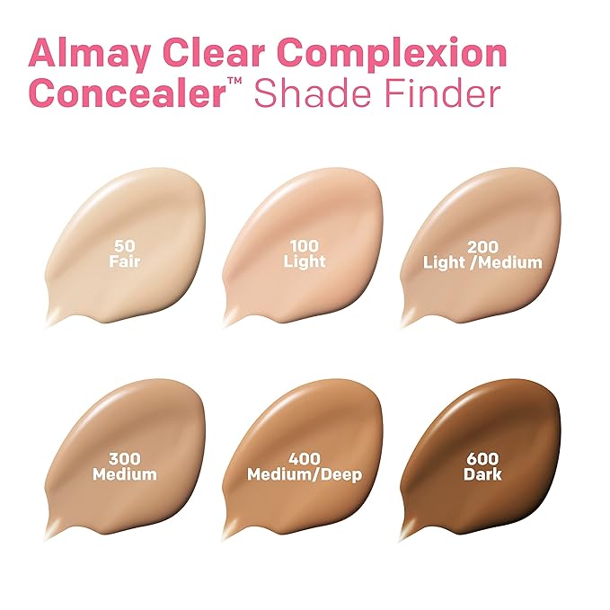 Almay Clear Complexion Acne Spot Treatment Concealer with Salicylic Acid - Lightweight, Hypoallergenic, for Sensitive Skin