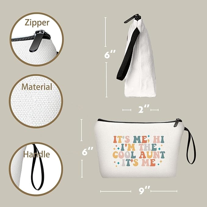 Aunt New Auntie Appreciation Birthday Gift Ideas from Niece Makeup Bag Its Me Hi Im the Aunt Its Me