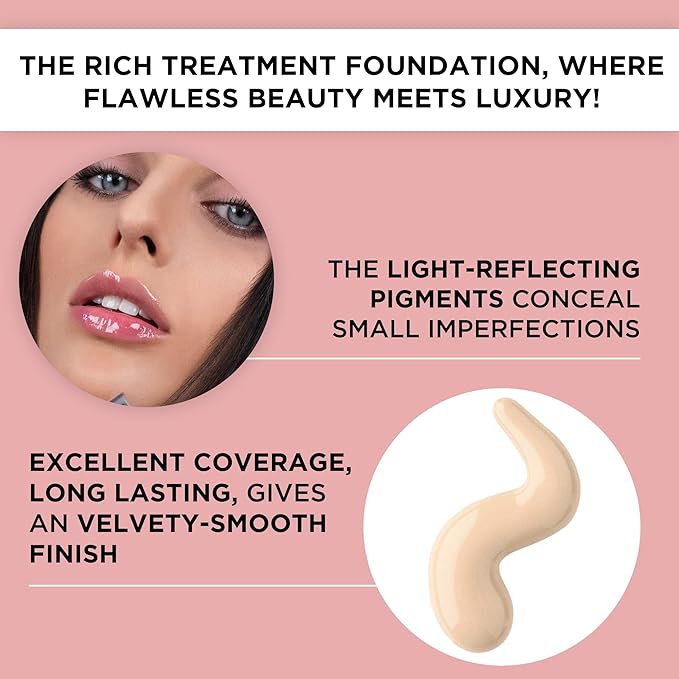 ARTDECO Rich Treatment Foundation - Soft Shell N°9 - Conceals Imperfections & Creates Flawless Complexion - Long-Lasting - Even & Velvety-Smooth Finish - Water-Resistant - Vegan Makeup - 0.67 Fl Oz