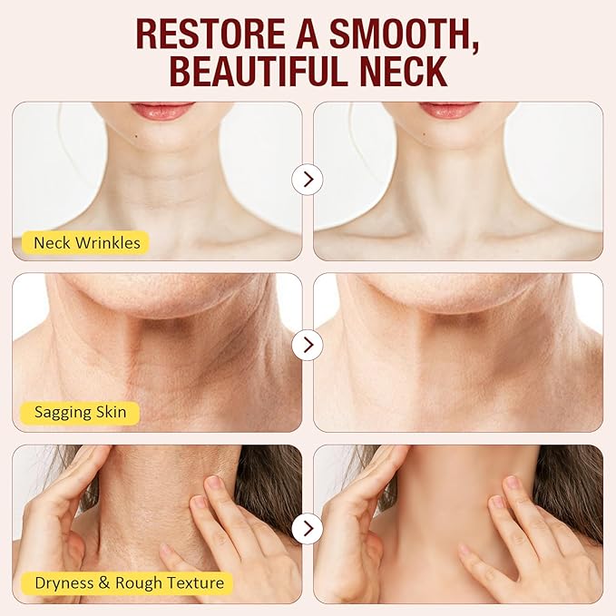 AH-8 Firming Neck Cream for Crepey Skin Body Care Comfort, Roller Neck Firming Cream With Double Roller Massage, Moisturizing, Tightening Lotions Cosmetic Skin Care Skin Repair for Women