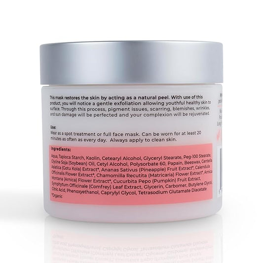 Hydrating Face Mask with Beeswax, Avocado Oil, Pumpkin, and More – Gently Removes Dead Skin Cells – Miracle Mask (1.7 oz)
