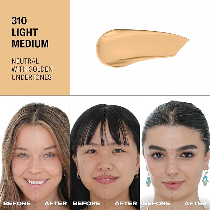 Youthforia Date Night Skin Tint Serum Foundation, Light-Medium Coverage, Hydrating Formula, Vegan & Cruelty-Free, 310 Light Medium - Neutral with Golden Undertones