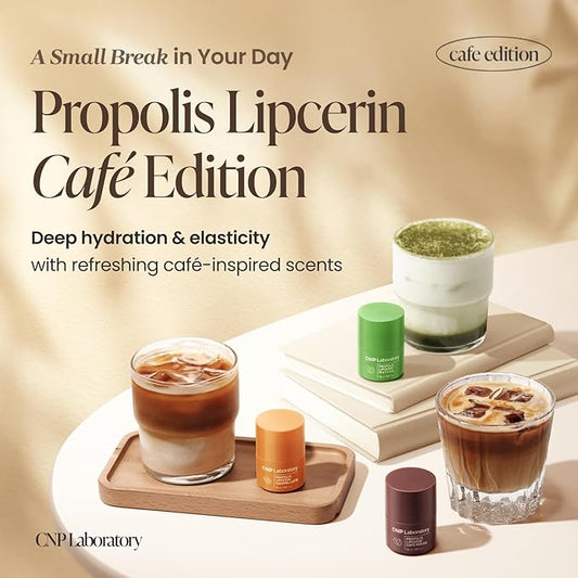 CNP Honey Lip Butter - Propolis Lipcerin™ 07 Matcha, Café Edition, Hydrating Overnight Manuka Lip Balm & Mask, 12hrs Long-lasting Moisture, Gifts for Women, Korean Skin Care, 0.5 fl.oz.