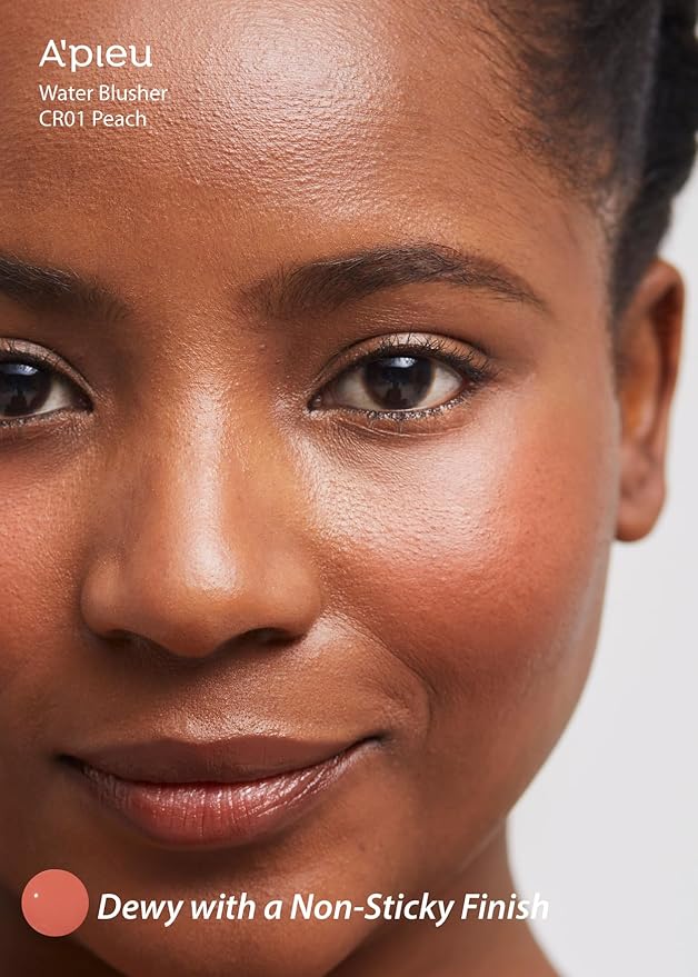 A'PIEU Juicy-Pang Water Blusher [CR01] (0.31 fl oz) - Dewy-Liquid Cheek Color with Fruity Tint and Soft Blendable Texture. Fruit Extract Blend, Rose Flower Water.