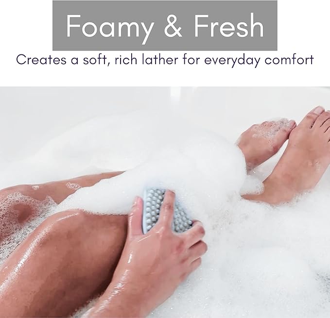 Avilana Silicone Body Scrubber – Gentle Shower Brush & Loofah Alternative – Silver-Infused Options – Fast-Drying, Hygienic, BPA-Free Silicone Body Exfoliator for Sensitive Skin, Men & Women