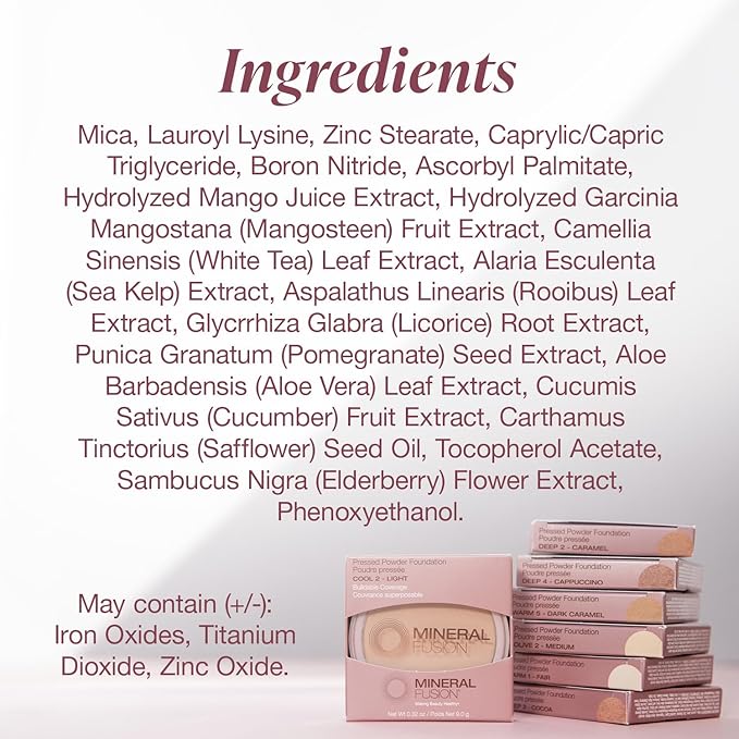 Mineral Fusion Pressed Powder Foundation, Neutral 3 - Med Skin w/Neutral Undertones, Age Defying Foundation Makeup with Matte Finish, Talc Free Face Powder, Hypoallergenic, Cruelty-Free, 0.32 Oz