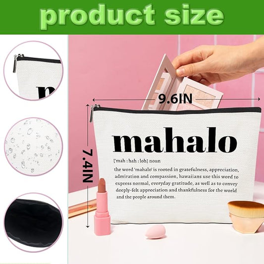 2pcs Makeup Bags Hawaii Cosmetic Bag Hawaiian Gifts Hawaiian Souvenirs Thank You Gifts for Women Female Grandma Mom Sister Friend Wife Travel Toiletry Bag Christmas Thanksgiving Birthday gift