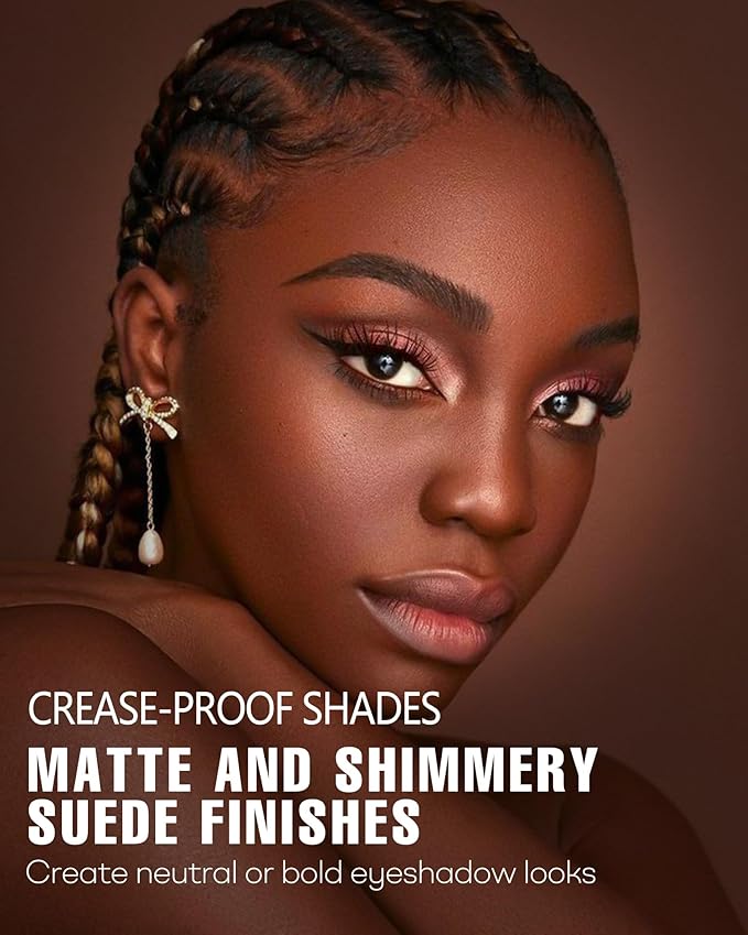 Berry Eyeshadow Matte Palette 8 Shade, Long Lasting Burgundy Eyeshadow for Bronzer Makeup, Wine Red Shimmery Eye Looks, High Pigmented & Easy to Blend (Plum)