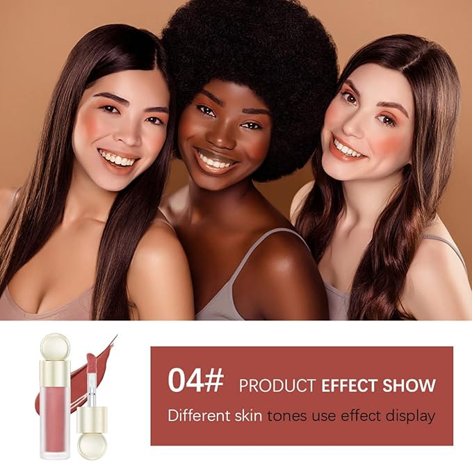 Liquid Blush, Matte Liquid Cream Makeup Dual Use for Cheeks and Lips, Long-Lasting, Smudge Proof, Moisturizing Face Blush Stick for Cheek, Pink Lip gloss for Girl