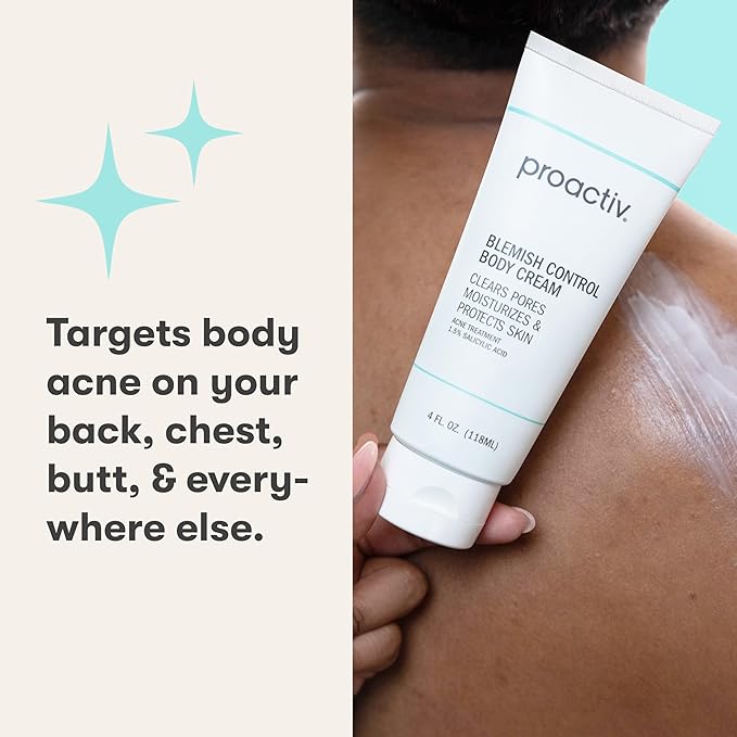 Proactiv Blemish Control Body Cream - Exfoliating Salicylic Acid Clears Breakouts. Formulated for Acne-prone Skin, 4 fl oz