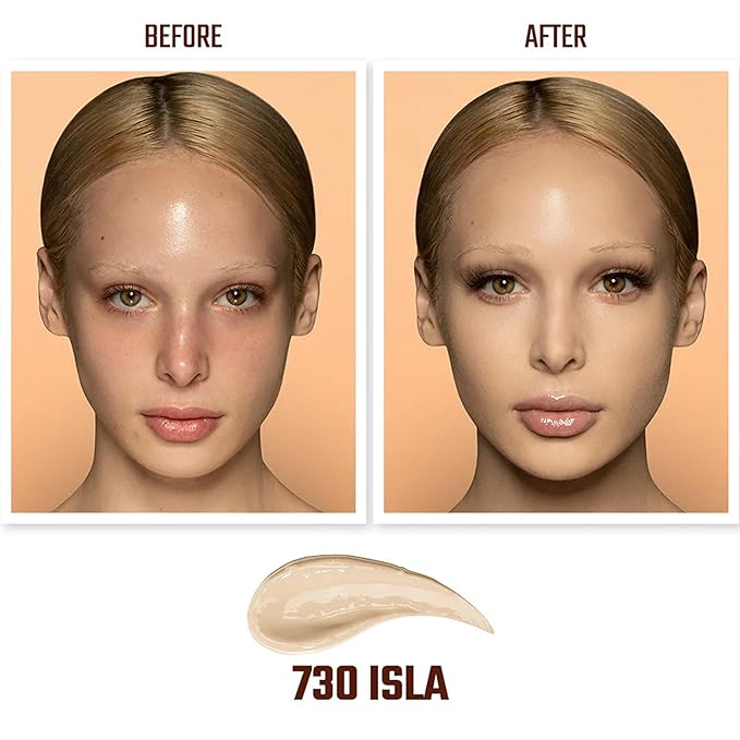 Juvia's Place I Am Magic Natural Radiance Foundation - 730Isla - Full Coverage Liquid Foundation Makeup for Dry, Mature, Aging, and Combination Skin - Lightweight Longwear Base with Radiant Finish