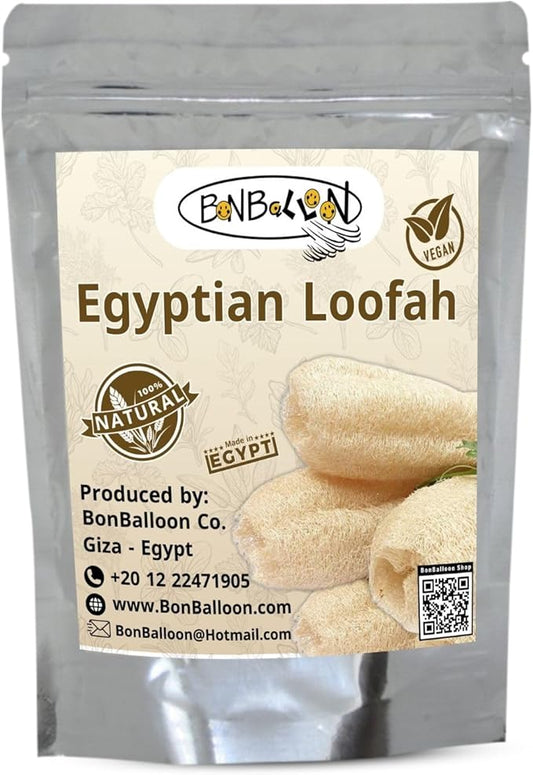 1 Pcs Egyptian Loofah Luffa Loffa Lofa Loofa Scrubber Natural SPA Beauty Bath Body Luxurious Premium for Skin Exfoliating (21.5" / 54 cm)