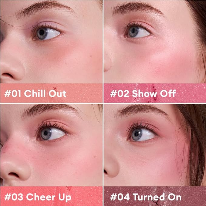 ITY Mood Blush, Creamy Blush Face Makeup,Moisturizing Cheek and Eyes Dual Funtions, Buildable, Matte Finish, Highly Pigment, 0.18 oz (5.2g) in Cheer Up