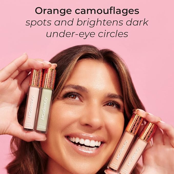 MCoBeauty 4-IN-1 Colour Corrector, Orange, Brighten, Hydrate, Conceal & Correct, Vegan, Cruelty Free Cosmetics