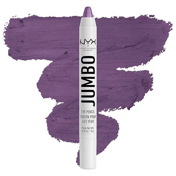 NYX PROFESSIONAL MAKEUP Jumbo Eye Pencil Blendable Eyeshadow Stick & Eyeliner Pencil Bundle - Eggplant (Violet) and Black Bean