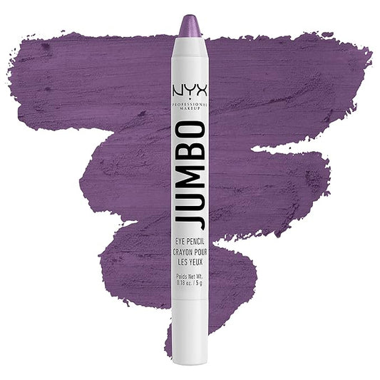 NYX PROFESSIONAL MAKEUP Jumbo Eye Pencil Blendable Eyeshadow Stick & Eyeliner Pencil Bundle - Eggplant (Violet) and Black Bean