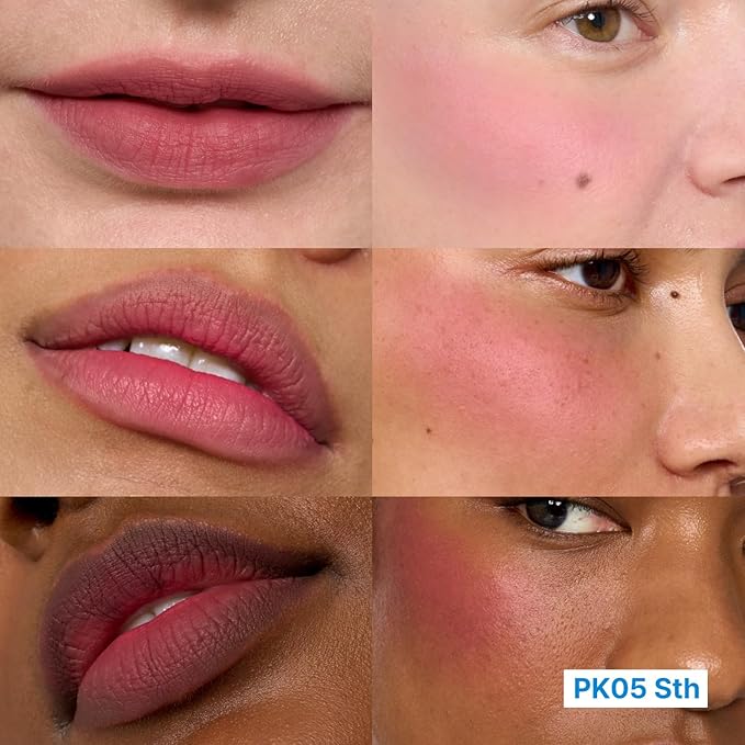 Blurry Pudding Pot | Airbrushed Blush & Lip, Buildable Pigment, Long-lasting, Lightweight, Easy to Blend, Natural Soft Matte Finish - Sth (Dusty Pink) | 0.17 oz