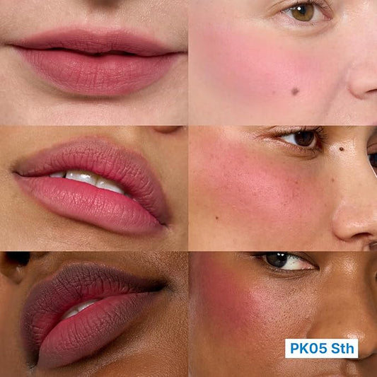 Blurry Pudding Pot | Airbrushed Blush & Lip, Buildable Pigment, Long-lasting, Lightweight, Easy to Blend, Natural Soft Matte Finish - Sth (Dusty Pink) | 0.17 oz