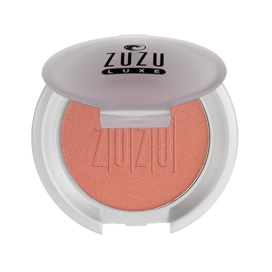 ZUZU LUXE Mineral Blush (Sunset - Apricot/Warm Shimmer), Natural, Paraben Free, Vegan, Gluten-free, Cruelty-free, Non GMO, 0.1 oz