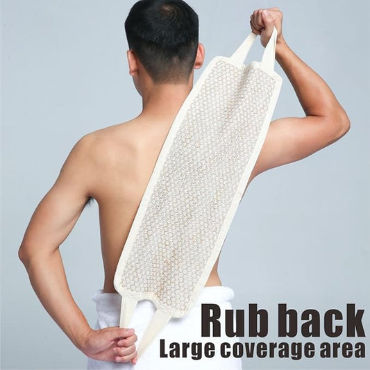 Natural Exfoliating Washcloth Towel, Cotton Line Net Sponge Exfoliate Body Scrub Sponge Bath Wash Cloth, Jute Shower Rags for Body Loofah Back Crubber for Shower for Men