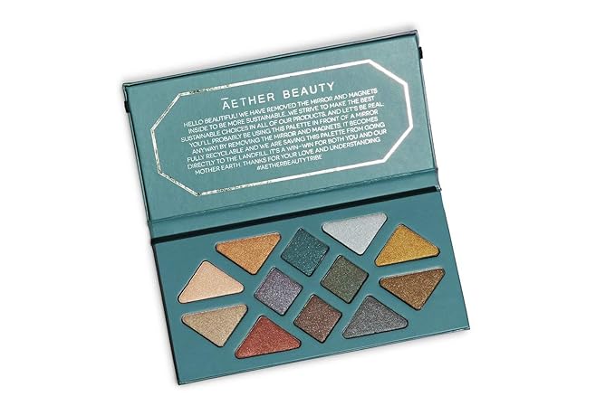 ĀTHR Moonlight Crystal Eyeshadow Palette | 12 Shades | Clean, Organic, Vegan, Cruelty-Free & Recyclable