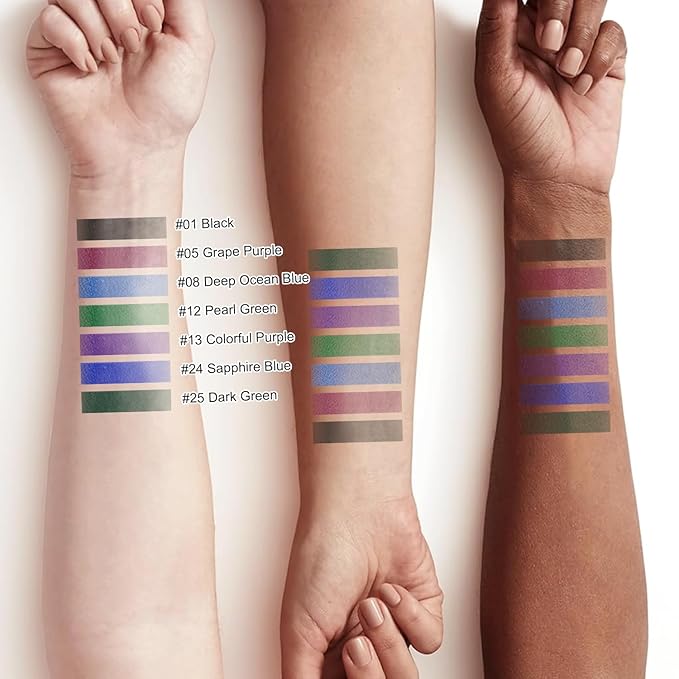 7 Colorful Eyeliner Pen Set, Eye Shadow Pencil, Pearl Eyeliner Kit Metallic Glitter Eye liner Pencil for Women Eye&Lip Liner Professional Eye Makeup Set Colorful Eye Color (7PCS D)