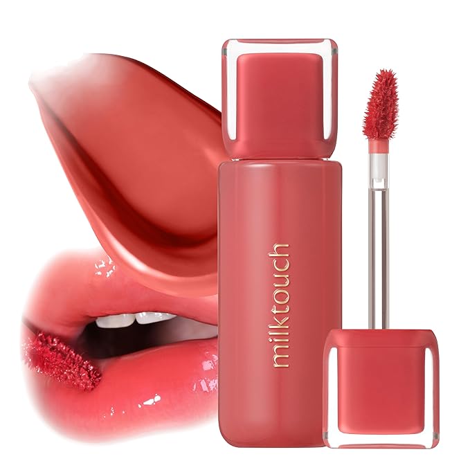 MILKTOUCH Jelly Fit Glow Lip Tint - Hydrating Lip Gloss with Long-Lasting Moisture, Color Stain, Lightweight Formula, Radiant Shine, Perfect for Daily Use, Korean Lip (05 Apple Pom, 4ml)