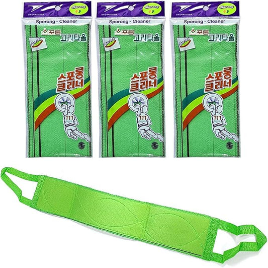 x 3 Pack Korean Italy Beauty Exfoliating Towel Scrub Wash Cloth Bath Body