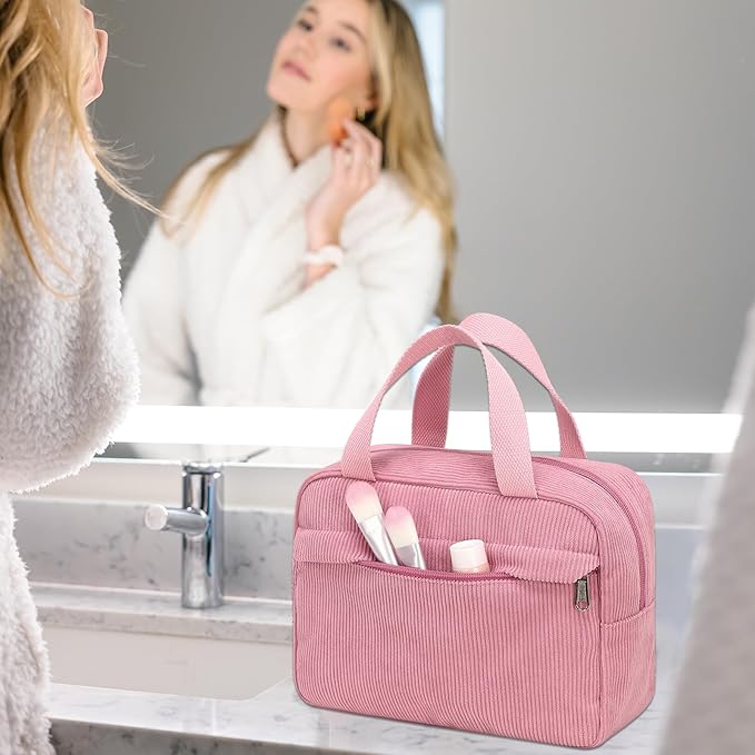 Makeup Bag for Women Cosmetic Bag Large Make Up Organizer Travel Toiletry Bags Waterproof Zipper Tote Pouch Purse for Girls