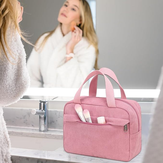 Makeup Bag for Women Cosmetic Bag Large Make Up Organizer Travel Toiletry Bags Waterproof Zipper Tote Pouch Purse for Girls