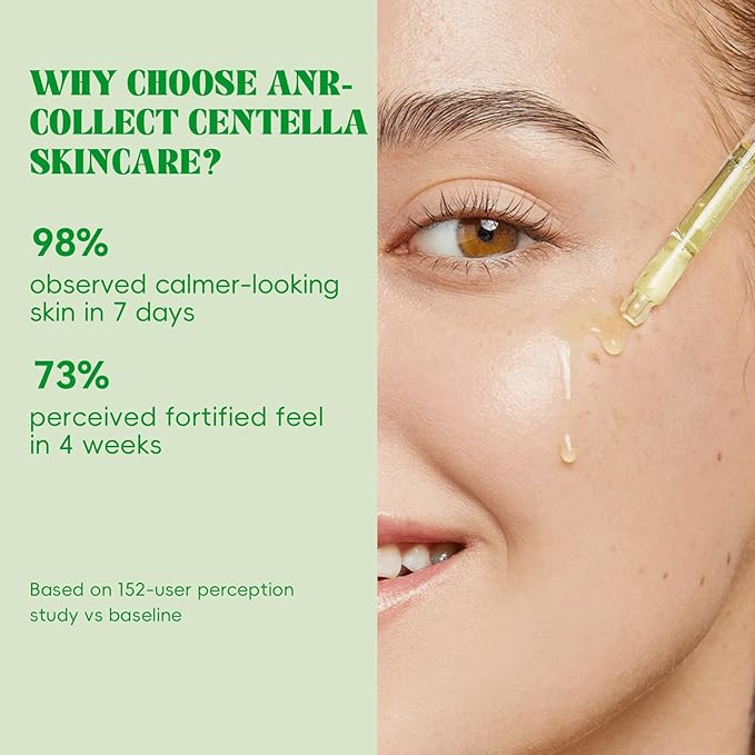 Centella Serum, Centella Asiatica Serum for Sensitive, Redness, Dry and Acne-Prone Skin, Soothing & Calming with Mugwort & Cica, 1.7 fl oz (50ml)