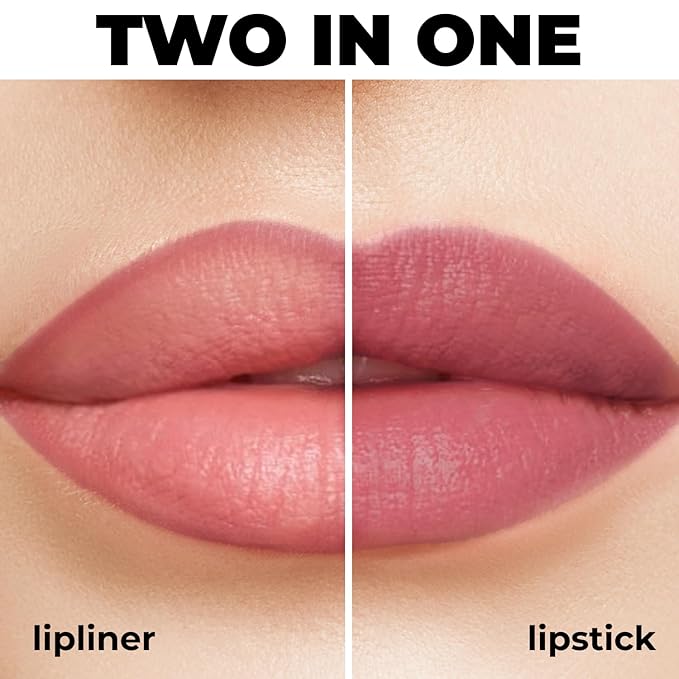 Matte Gel Lip Liner Pencil | Weightless & CreamyTexture - Sharpenable - Longwear & Waterproof - High Pigmented & Flawless Finish - Cruelty-free & Paraben-Free,- 409, 1,7g/0.05oz