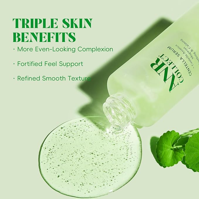 Centella Serum, Centella Asiatica Serum for Sensitive, Redness, Dry and Acne-Prone Skin, Soothing & Calming with Mugwort & Cica, 1.7 fl oz (50ml)