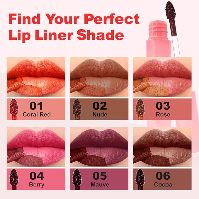 Lip Stain Peel Off - Long Wear Tattoo Lip Liner, Waterproof & Transfer-proof Peel Off Lip Stain with Matte Finish, Lip Tint For All Skin Types (Berry, 1 Count(Pack of 1))