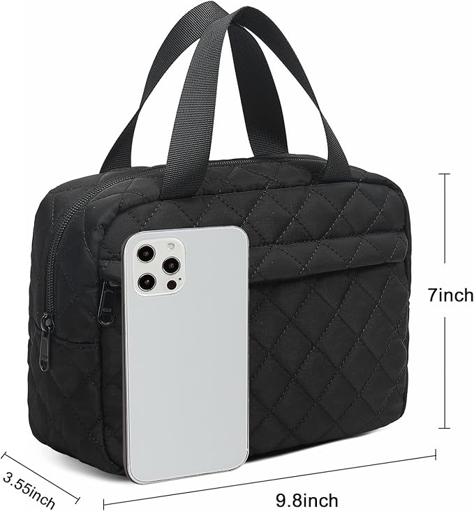 Makeup Bag for Women Cosmetic Bag Large Make Up Organizer Travel Toiletry Bags Waterproof Zipper Tote Pouch Purse for Girls