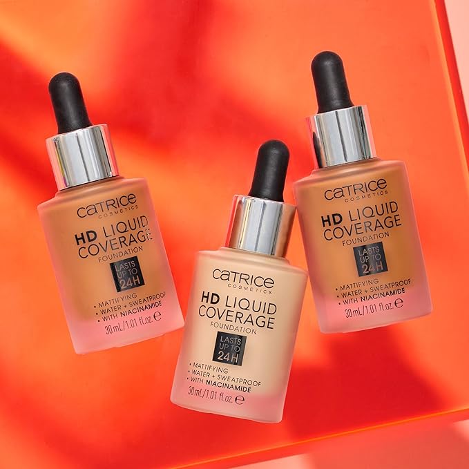 Catrice | HD Liquid Coverage Foundation | High & Natural Coverage | Vegan & Cruelty Free (095 | Deep Mahogany)