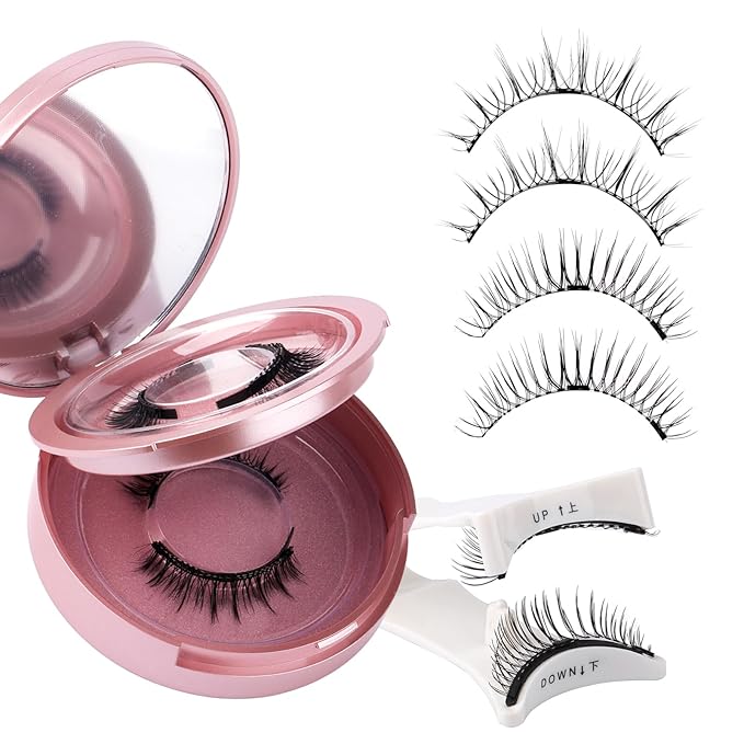 2 Pairs Magnetic Eyelashes with Applicator: Natural Look, Reusable, No Glue Needed, Wendy Lashes, CX0305, 079+B01