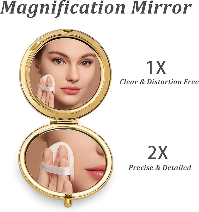 Aunt Gifts from Niece Nephew, Personalized Compact Mirrors, Unique Mothers Day Birthday Gifts for Aunt Auntie