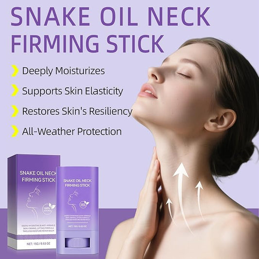 FANSHI Snake Oil Neck Firming Stick, Deeply Moisturising and Anti-Wrinkle Tighten Lift Neck Cream Restores The Skin Resilience With a Trio Of Natural Extracts for All Skin Types