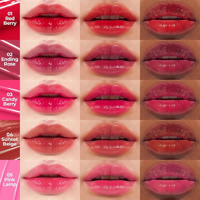 Pudding Glow Korean Lip Tint | Natural Lip Stain | Gloss to Stain | Long-Lasting & Non-Sticky | Lightweight Lip Tint 0.14 oz. (05 PINK LAMP)
