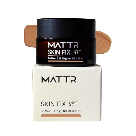MATTR Skin Fix - Luxury - Easy for Men - Tinted Concealer - Visibly Covers Fine Lines, Under-Eye Bags, Razor Burns, Pimples - Vegan Makeup - Perfect for Gym Bag or Travel - 15g (L2)