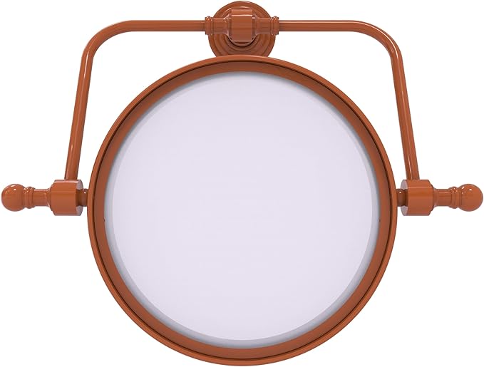 Allied Brass RWM-4/5X-ASP Retro Wave Collection Wall Mounted Swivel Make-Up Mirror 8 Inch Diameter with 5X Magnification, Autumn Sparkle