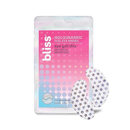 Bliss Eye Got This Holographic Foil Eye Masks - 5 Pack - Refreshing and Awakening Eyes - Reduces Puffiness and Dark Circles - Clean - Vegan & Cruelty-Free