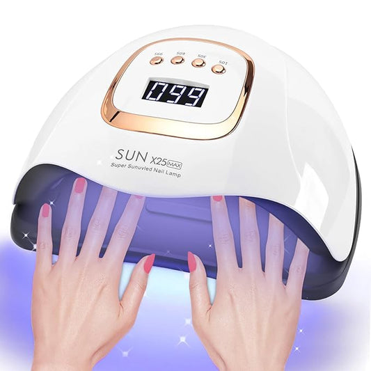 380W UV LED Nail Lamp, Professional Nail Dryer Gel Polish Light with 81 Beads, UV Nail Light With 4 Timer Settings, Nail Polish Curing Gel LED Dryer With Automatic Sensor