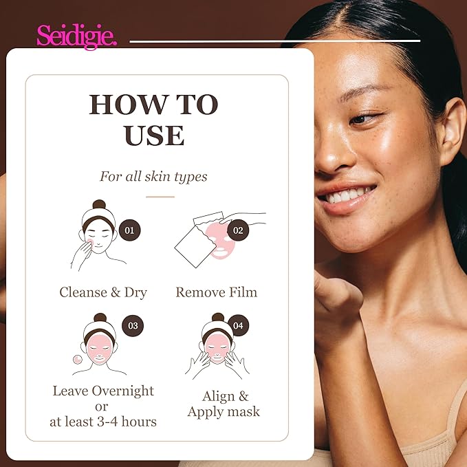 Bio-Collagen Face Mask, Deep Hydrating Overnight, Korean Skin Care, Facial Masks for Women, Pore Minimizing, Firming & Anti-Aging, Beauty Sheet Masks, 34g x 4-pack