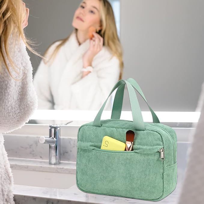 Makeup Bag for Women Cosmetic Bag Large Make Up Organizer Travel Toiletry Bags Waterproof Zipper Tote Pouch Purse for Girls