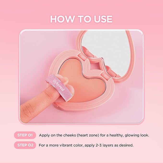 lilybyred LUV BEAM Cheek Balm | Soft Color, Glowy Finish, Creamy Texture | Natural-Looking Flush | Korean Beauty (02 Innocent Pink)