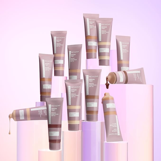 Revlon Illuminance Tinted Serum, Triple Hyaluronic Acid, Evens Out Skin Tone Over Time and Hydrates All Day, SPF 15, 117 Light Beige, 0.94 fl oz.