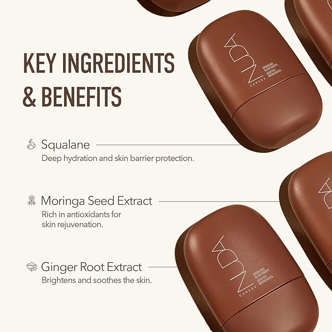 Nuda Bronzing Glow Drops | Squalene, Ginger, Lavender, & Moringa-Infused Face Bronzing Drops | Lightweight, Washable Bronzer Drops | Cruelty-Free, Paraben-Free, & Sulfate-Free Bronzing Serum, (30 mL)