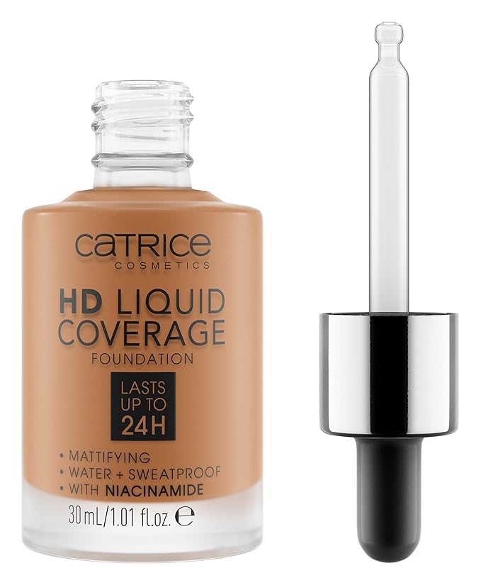 Catrice | HD Liquid Coverage Foundation | High & Natural Coverage | Vegan & Cruelty Free (080 | Caramel Beige)